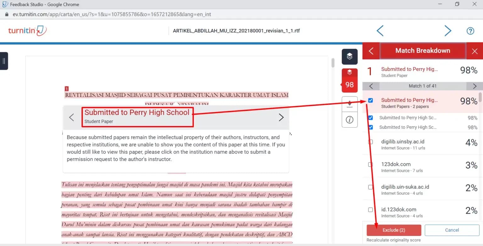 Cara Membaca Hasil Turnitin: Panduan Lengkap Skor &amp; Warna