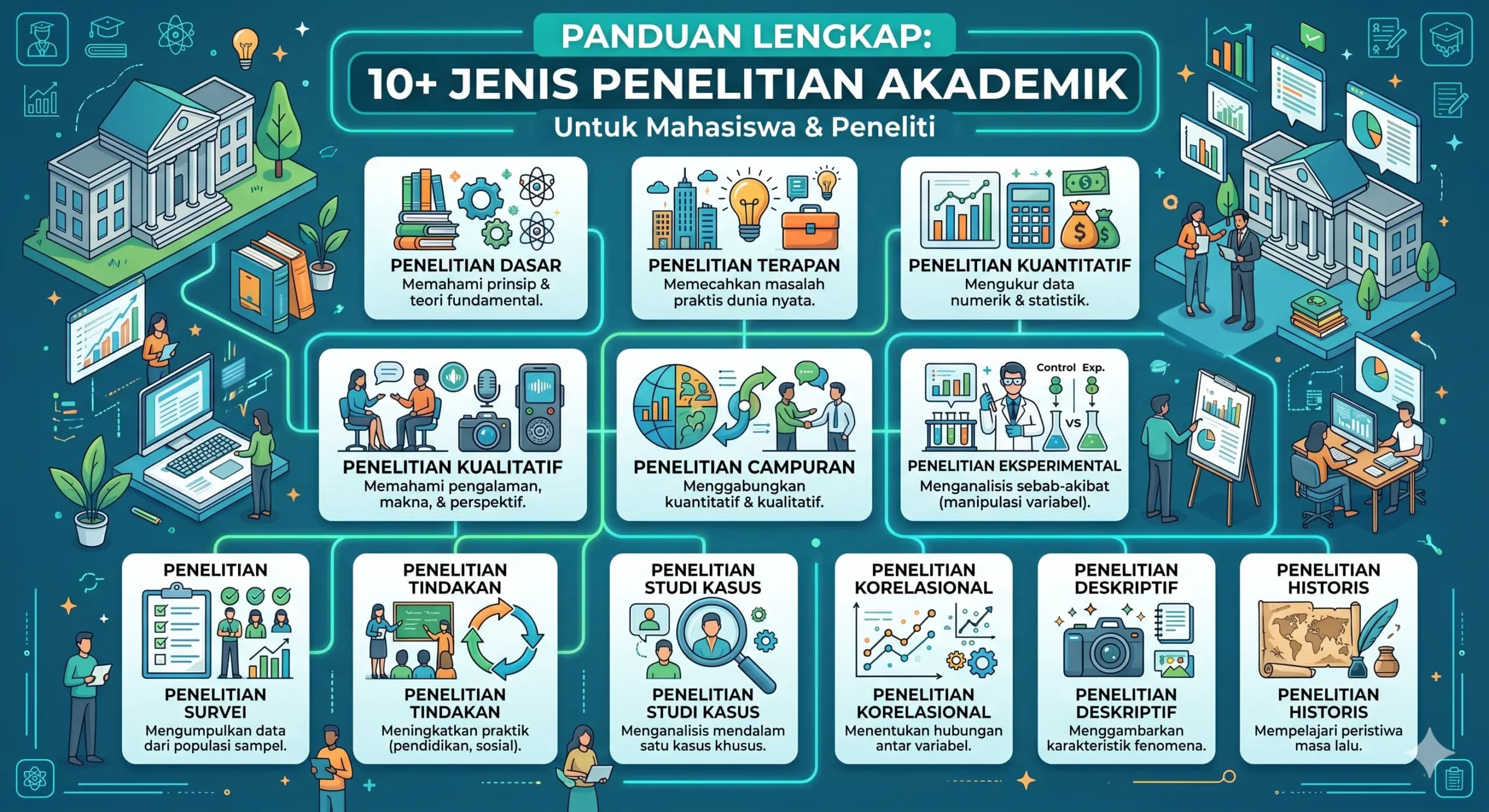 10+ Jenis Penelitian Akademik: Panduan Lengkap Mahasiswa &amp; Peneliti