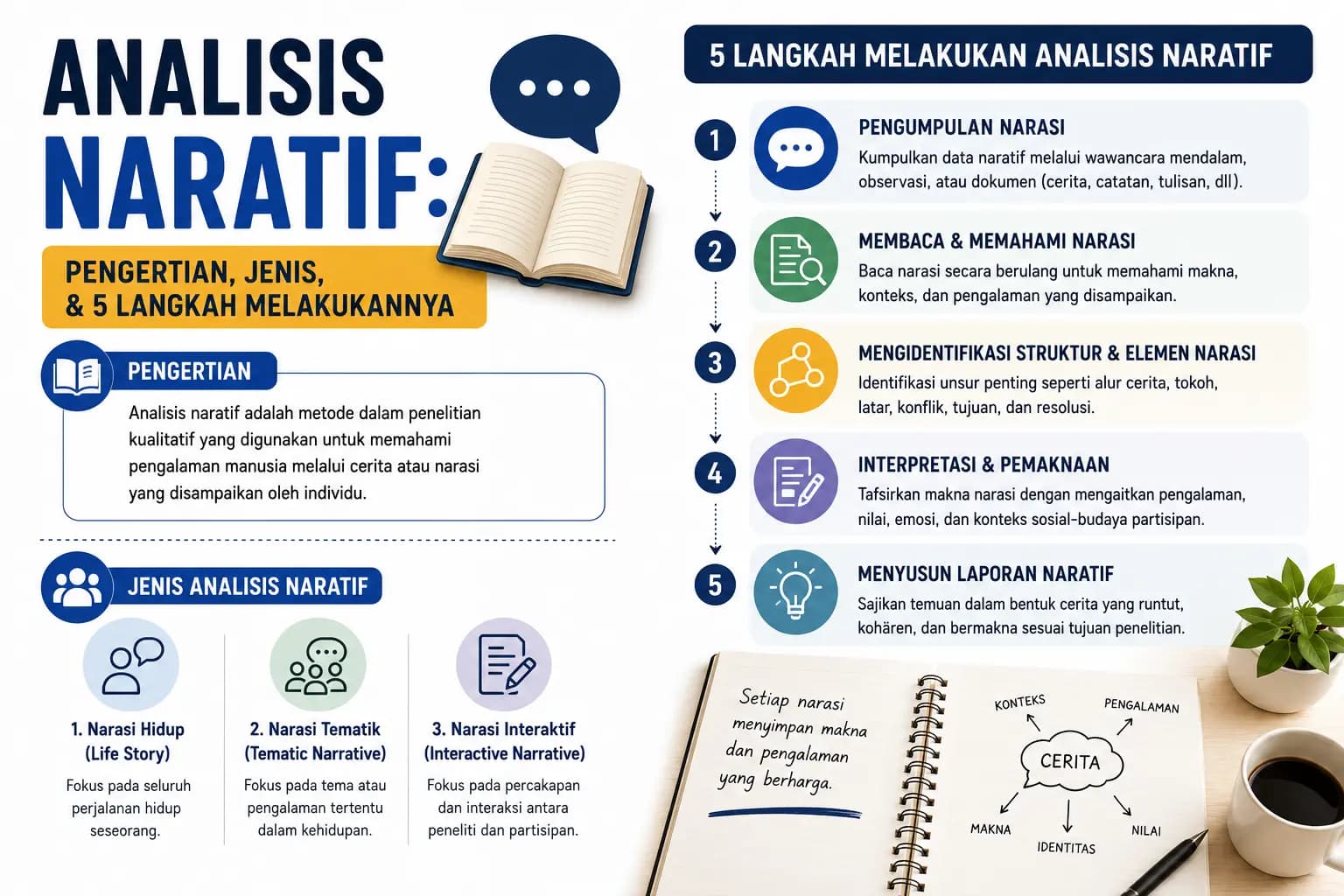 Analisis Naratif: Pengertian, Jenis, & 5 Langkah Melakukannya